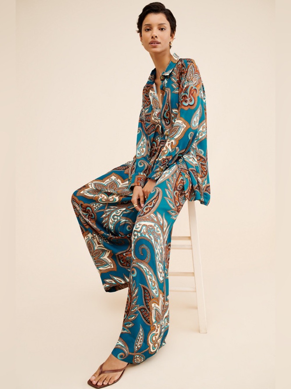 Farm Rio Leopard Paisley Pants - Picture 3 of 14